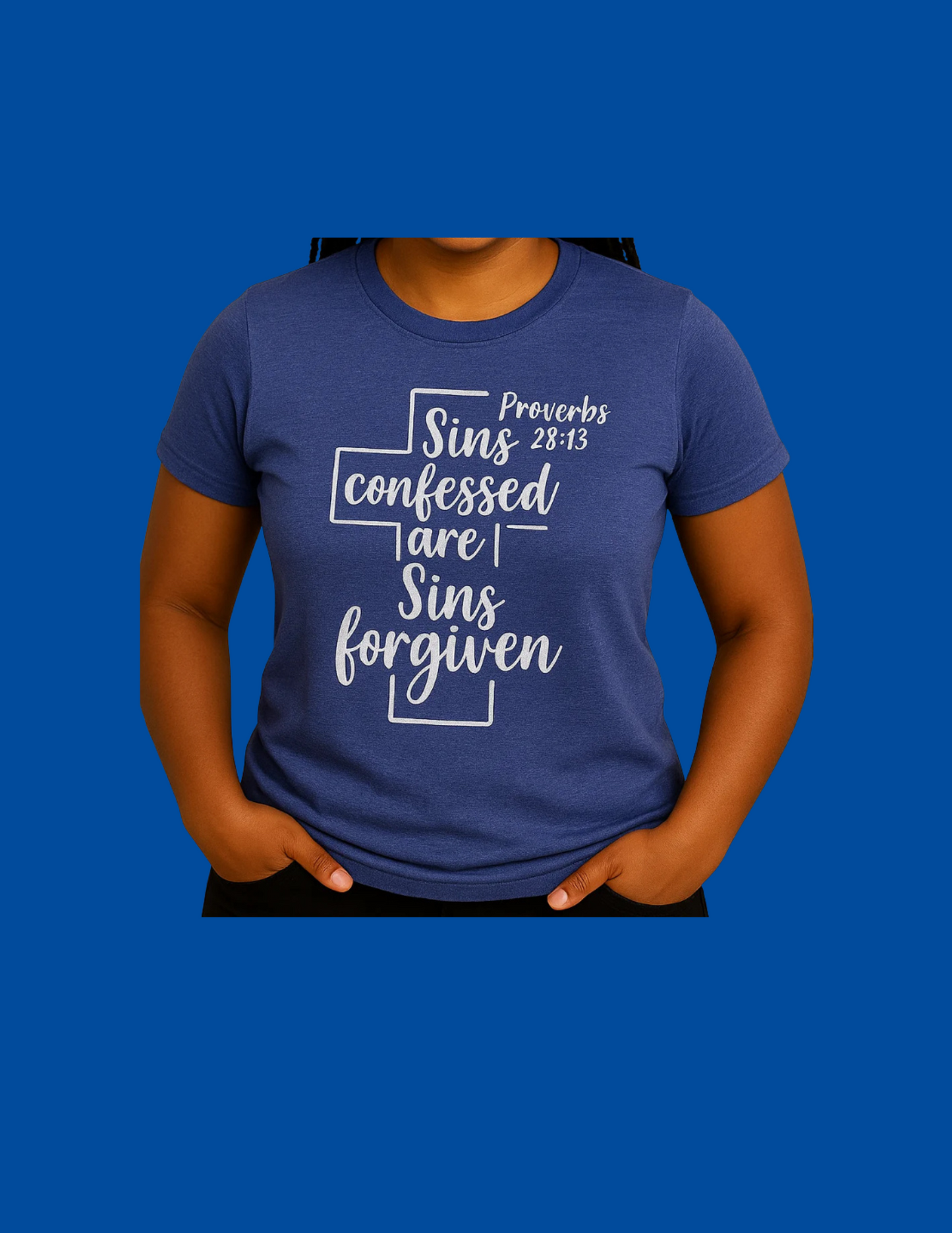 Confessed & Forgiven Tee (unisex)- Heather Blue