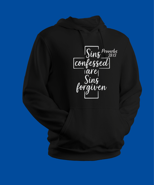 Confessed & Forgiven Hoodie (unisex)- Black